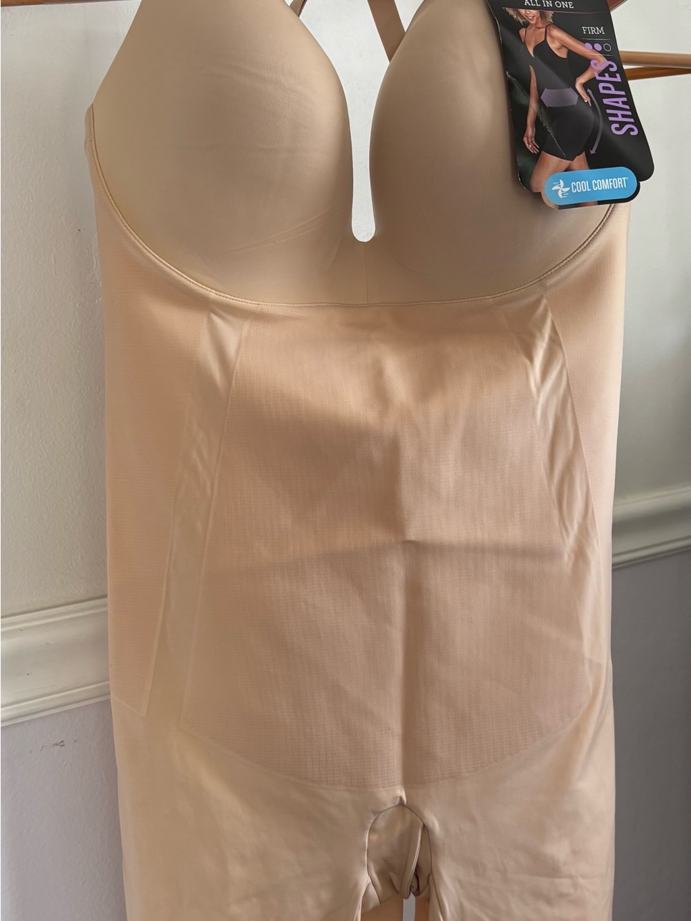 Maidenform Nude Beige Full-Body Shaper Slip with Built-In Cups